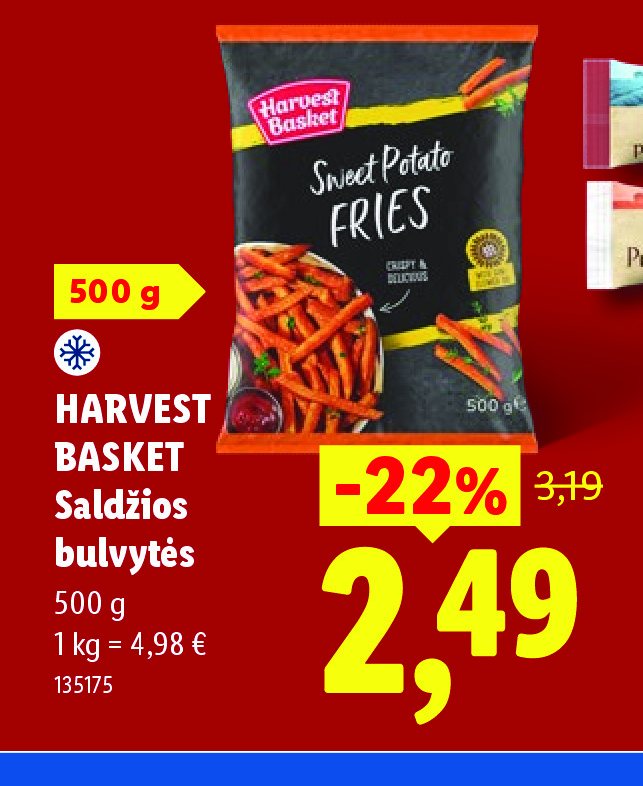 HARVEST BASKET Saldžios bulvytės, 500 g