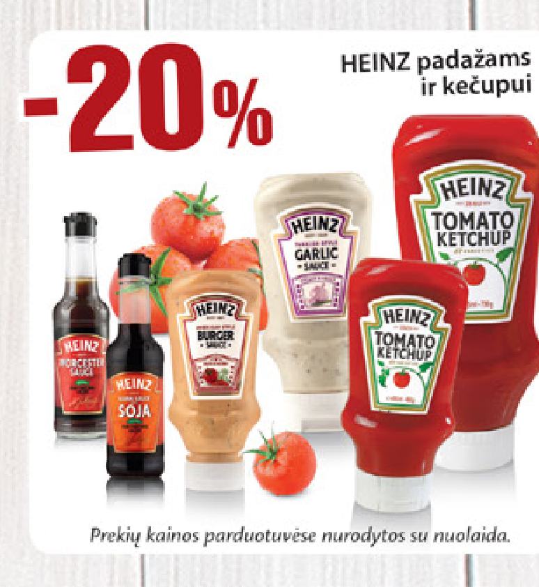 HEINZ padažams ir kečupui