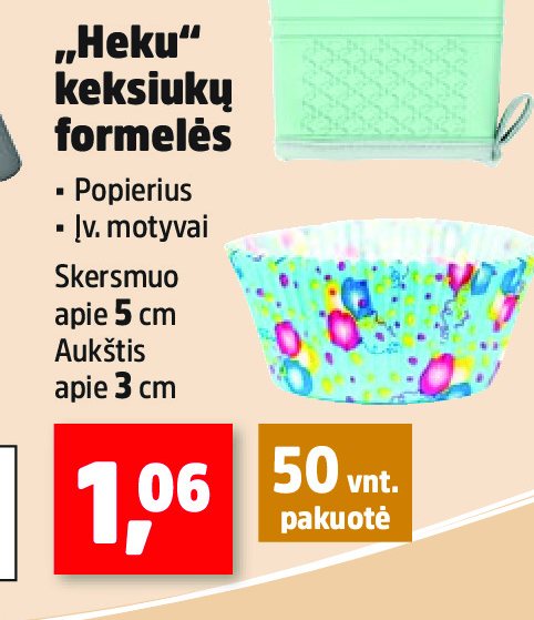 „Heku“ keksiukų formelės, 5 cm