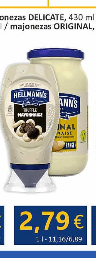 HELLMANN'S majonezas su trumais / majonezas ORIGINAL, 250 ml