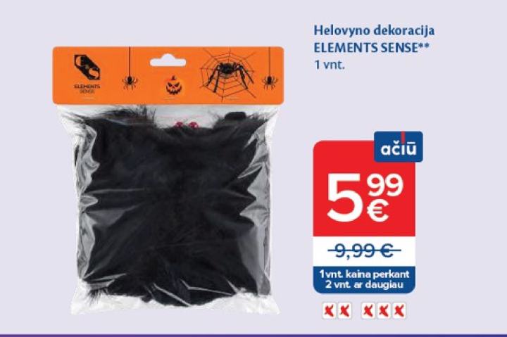 Helovyno dekoracija ELEMENTS SENSE, 1 vnt