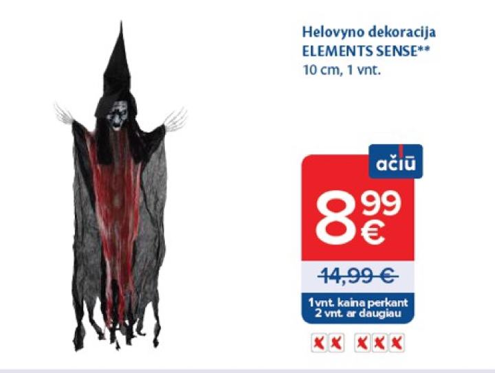 Helovyno dekoracija ELEMENTS SENSE, 10 cm