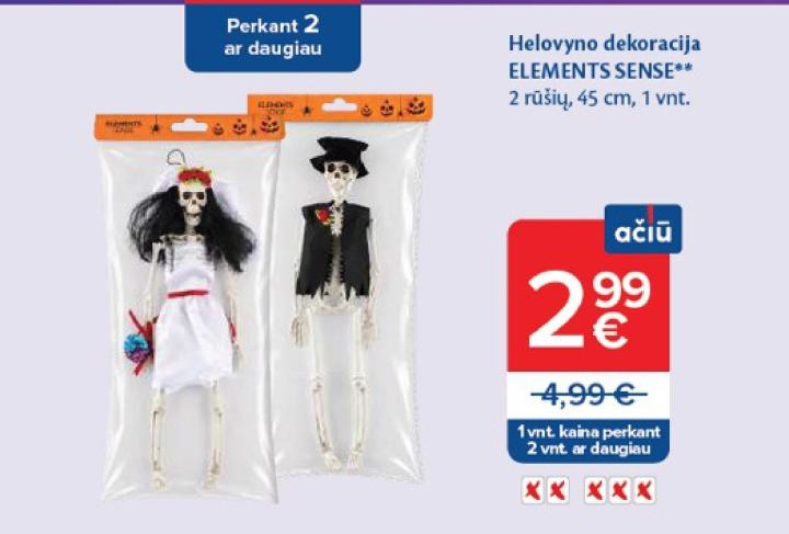 Helovyno dekoracija ELEMENTS SENSE, 45 cm