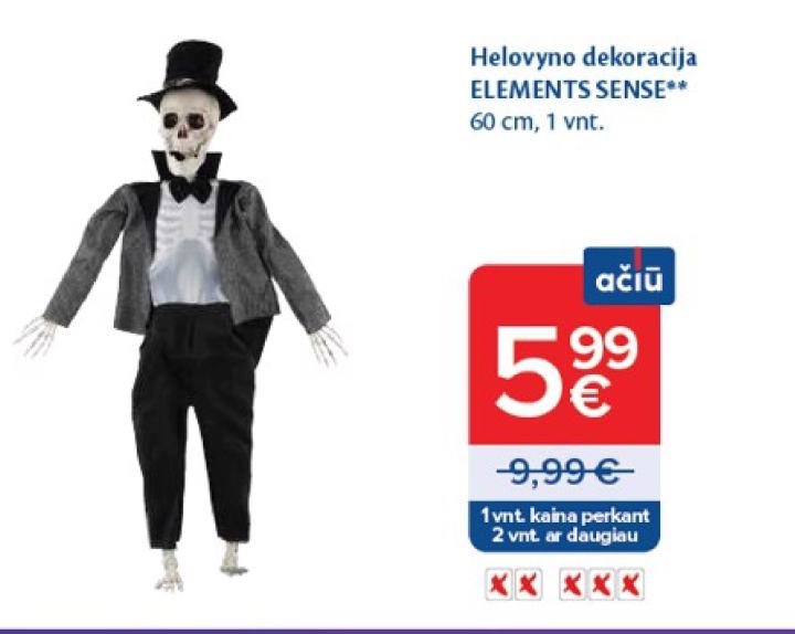 Helovyno dekoracija ELEMENTS SENSE, 60 cm