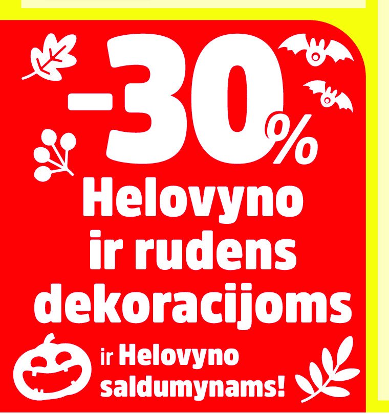 Helovyno ir rudens dekoracijoms ir Helovyno saldumynams!