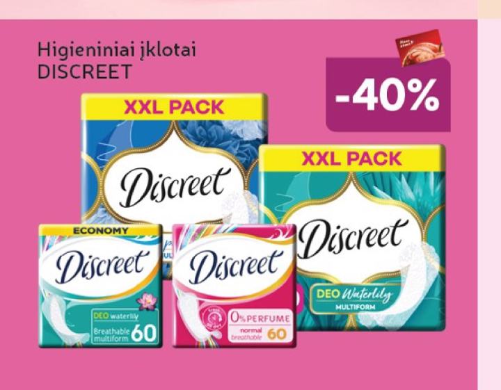 Higieniniai įklotai DISCREET