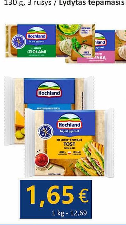 HOCHLAND lydytas tepamasis sūris, 90 g