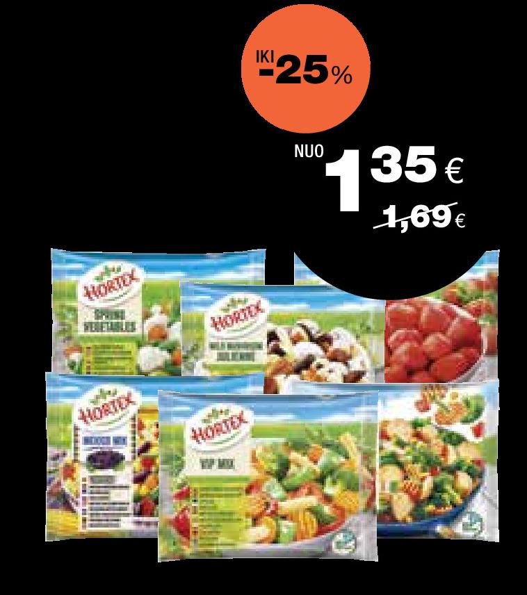 HORTEX šaldytos daržovės