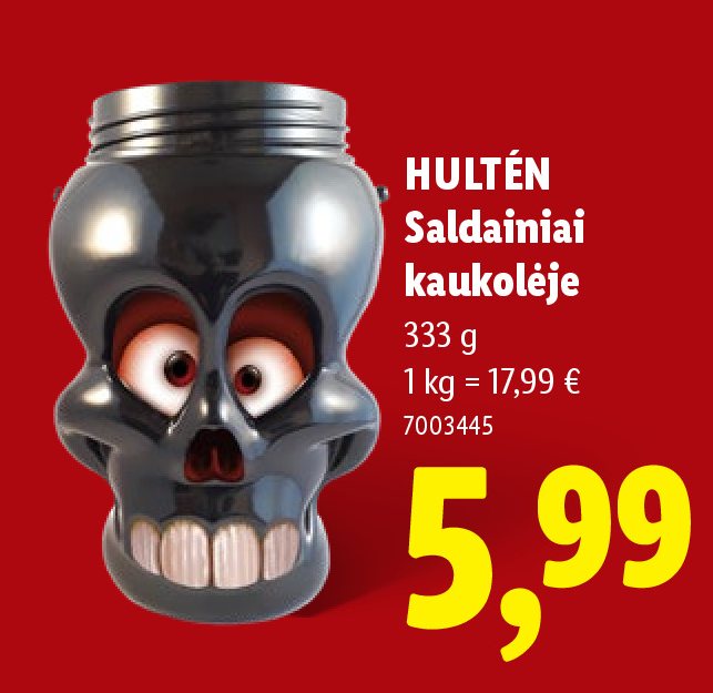HULTÉN Saldainiai kaukolėje, 333 g