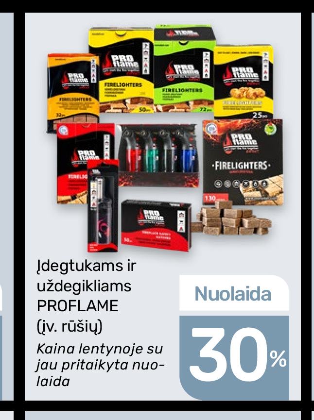 Įdegtukams ir uždegikliams PROFLAME
