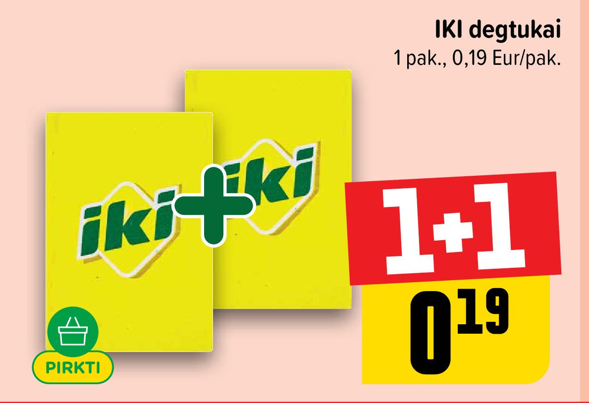 IKI degtukai, 1 pak.