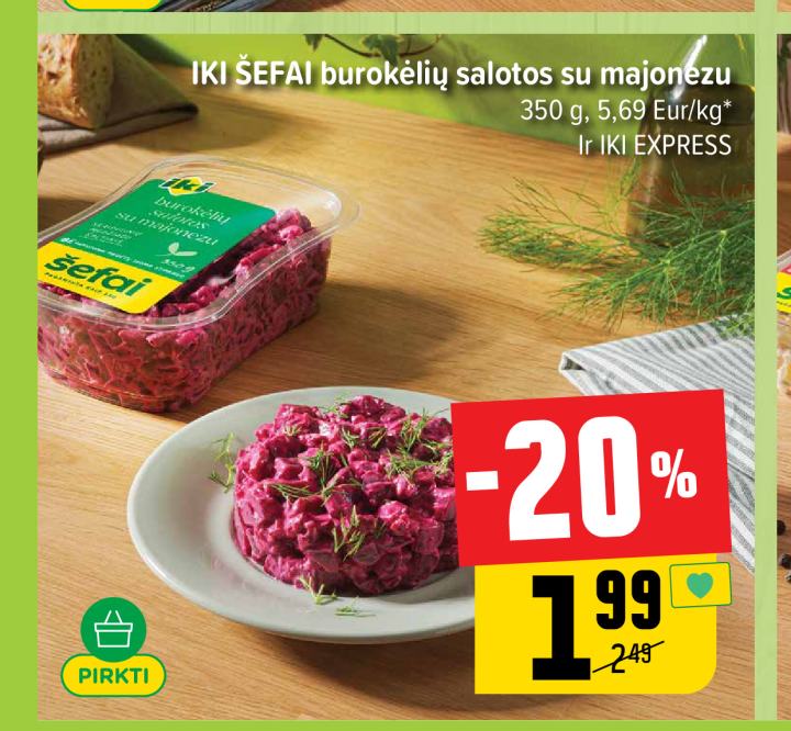 IKI ŠEFAI burokėlių salotos su majonezu, 350 g