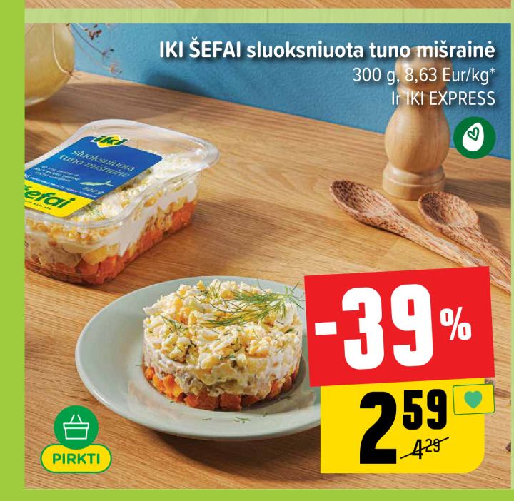 IKI ŠEFAI sluoksniuota tuno mišrainė, 300 g