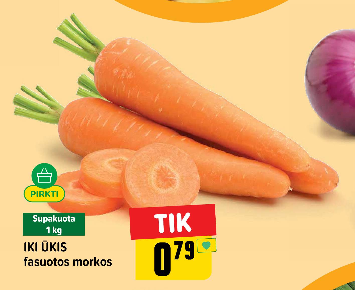 IKI ŪKIS fasuotos morkos, 1 kg