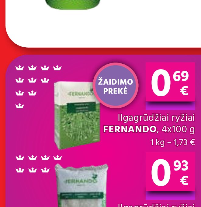 Ilgagrūdžiai ryžiai FERNANDO, 4 x 100 g