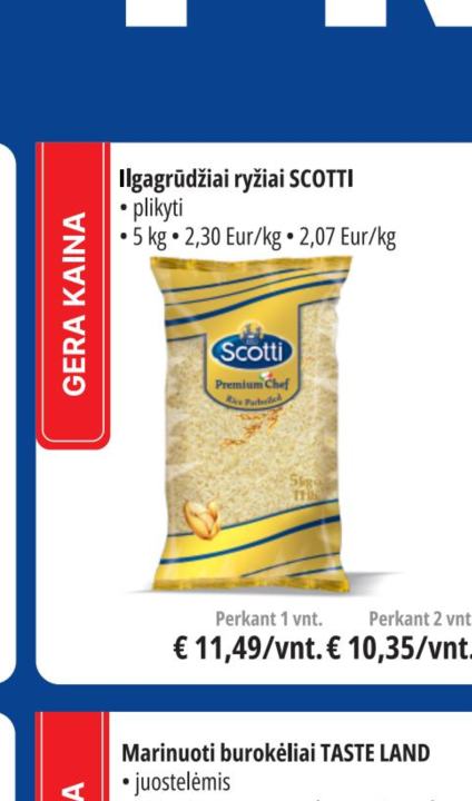 Ilgagrūdžiai ryžiai SCOTTI, 5 kg