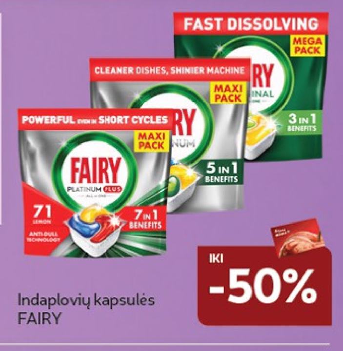 Indaplovių kapsulės FAIRY