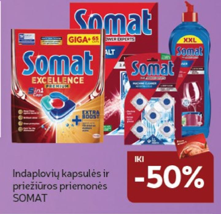 Indaplovių kapsulės ir priežiūros priemonės SOMAT