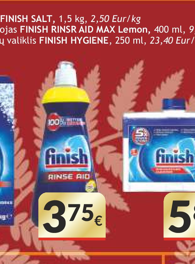 Indaplovių skalautojas FINISH RINSR AID MAX Lemon, 400 ml