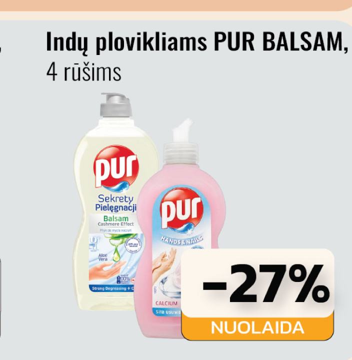 Indų plovikliams PUR BALSAM