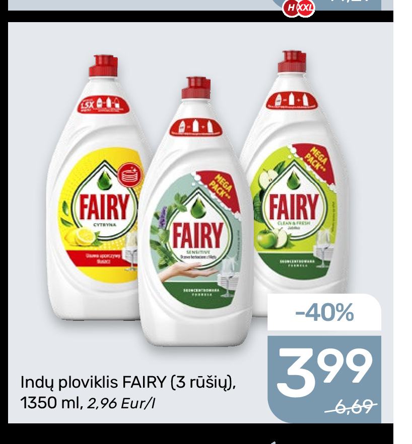 Indų ploviklis FAIRY, 1350 ml