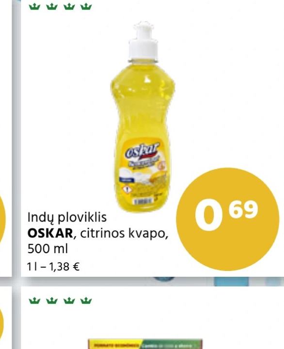 Indų ploviklis OSKAR, 500 ml