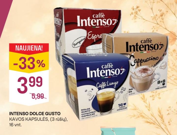 INTENSO DOLCE GUSTO KAVOS KAPSULĖS, 16 vnt