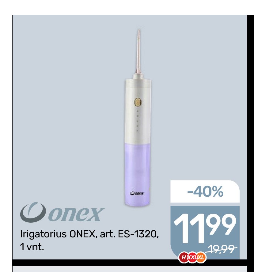 Irigatorius ONEX, 1 vnt
