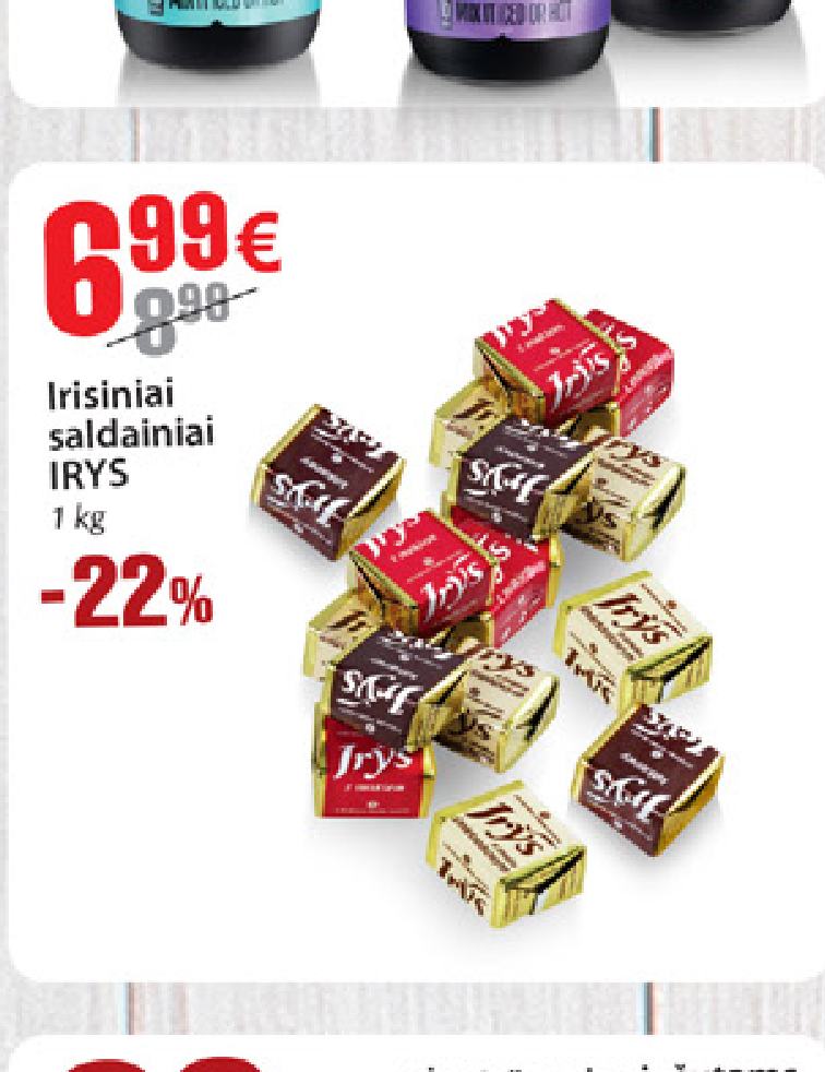 Irisiniai saldainiai IRYS, 1 kg