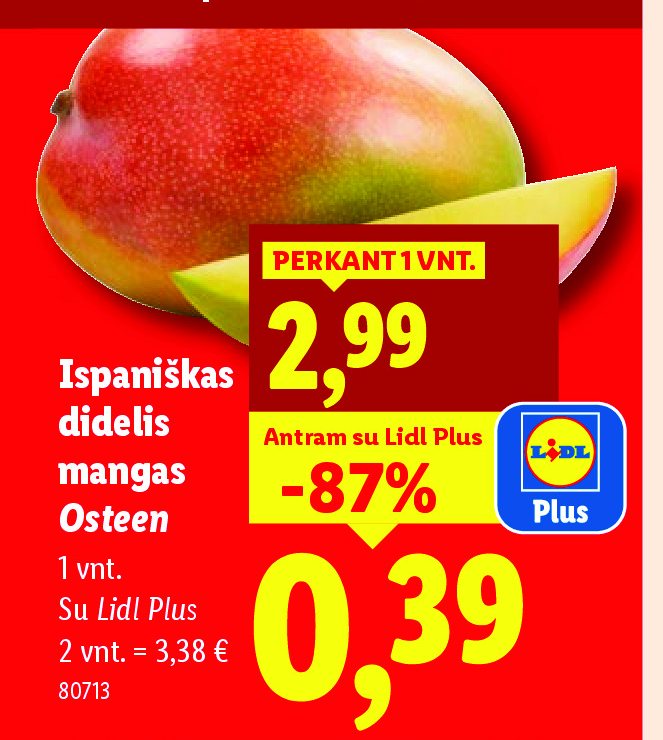 Ispaniškas didelis mangas Osteen, 1 vnt
