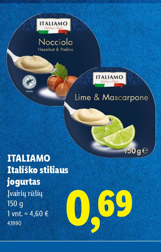ITALIAMO Itališko stiliaus jogurtas, 150 g