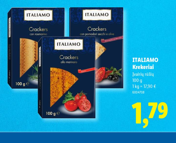 ITALIAMO Krekeriai, 100 g