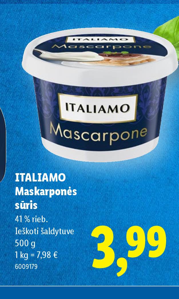 ITALIAMO Maskarponės sūris, 500 g