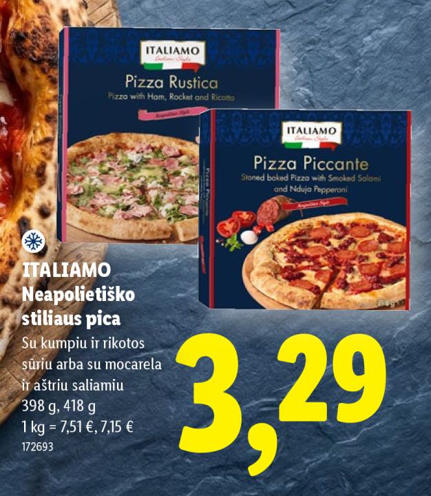 ITALIAMO Neapolietiško stiliaus pica, 398 g