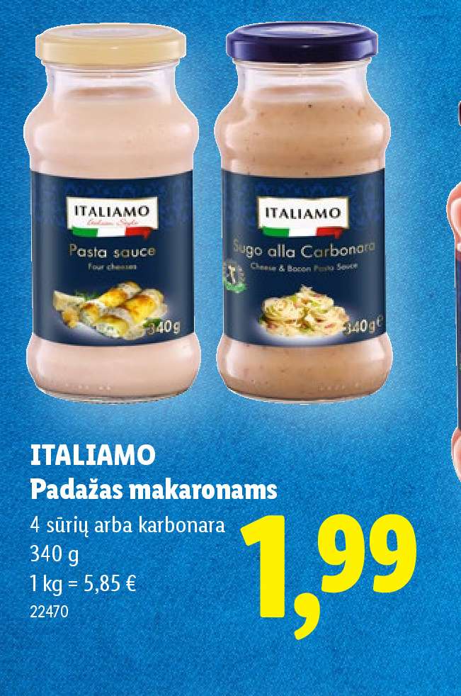 ITALIAMO Padažas makaronams, 340 g
