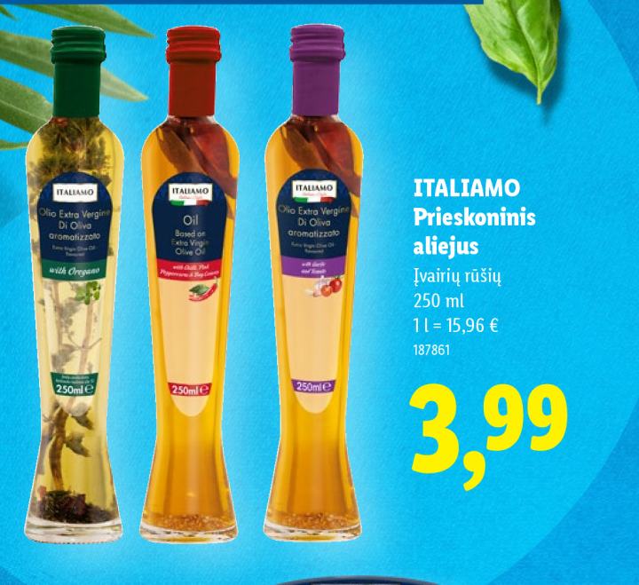 ITALIAMO Prieskoninis aliejus, 250 ml