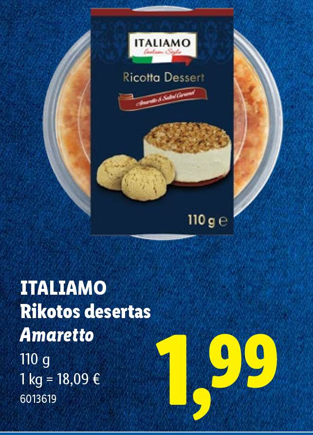ITALIAMO Rikotos desertas Amaretto, 110 g