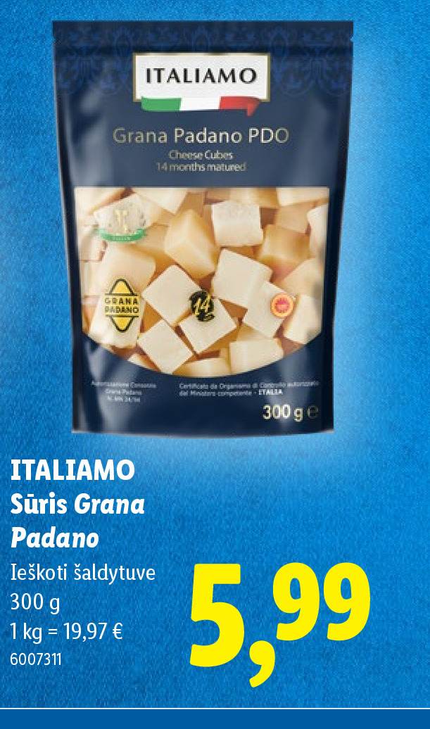 ITALIAMO Sūris Grana Padano, 300 g