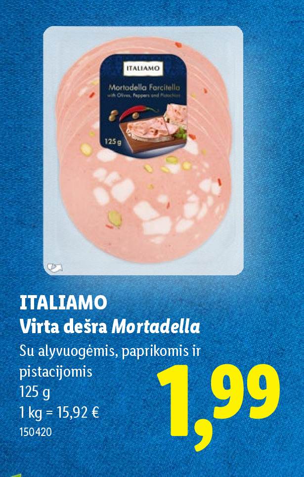 ITALIAMO Virta dešra Mortadella, 125 g