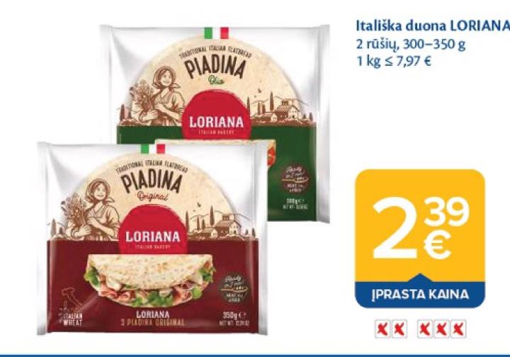 Itališka duona LORIANA, 350 g