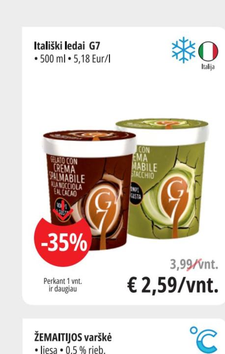 Itališki ledai G7, 500 ml