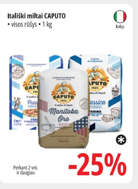 Itališki miltai CAPUTO, 1 kg