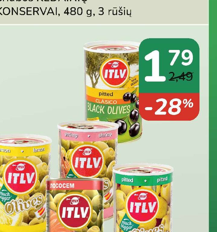 ITLV pitted CLASICO BLACK OLIVES
