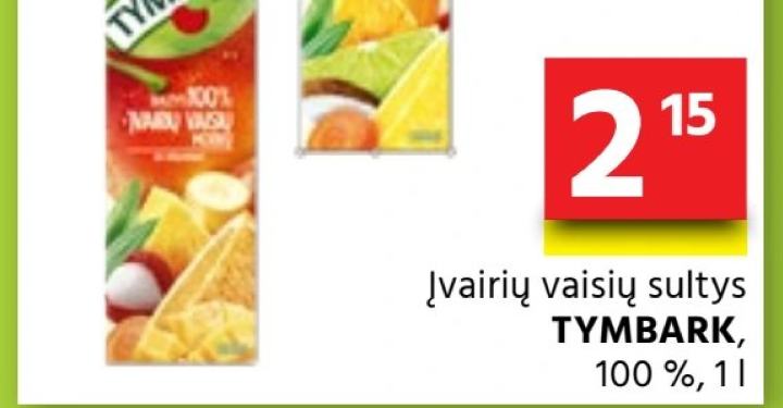 Įvairių vaisių sultys TYMBARK, 1 l