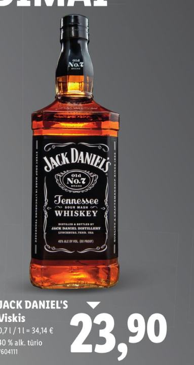 JACK DANIEL'S Viskis