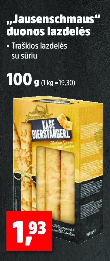„Jausenschmaus“ duonos lazdelės, 100 g