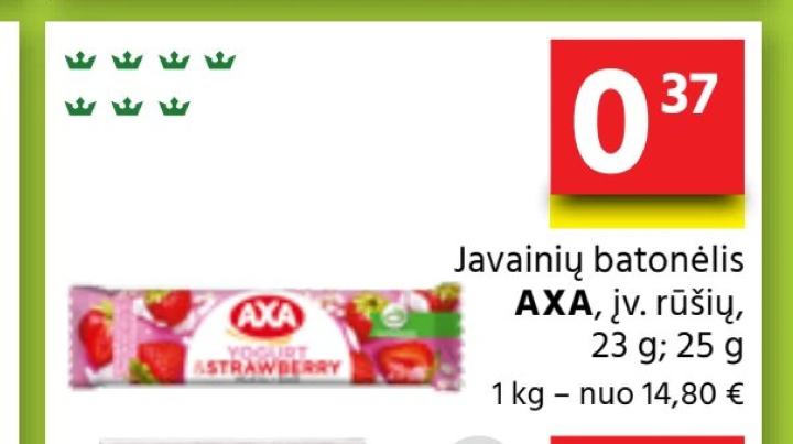 Javainių batonėlis AXA, 23 g