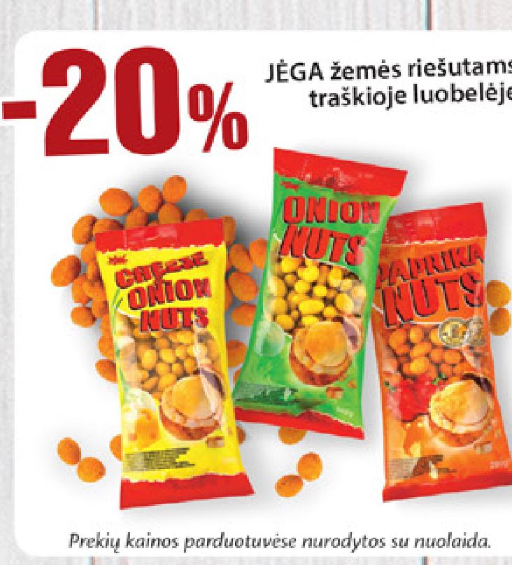 JĖGA žemės riešutams traškioje luobelėje