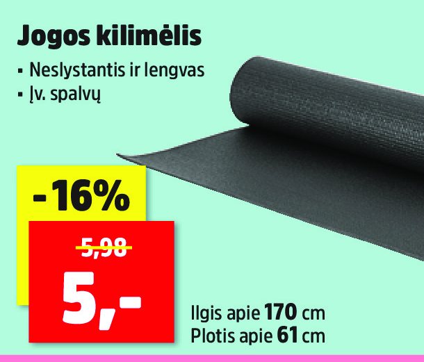 Jogos kilimėlis, 170 cm