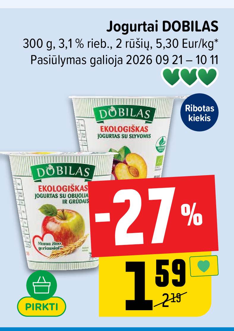 Jogurtai DOBILAS, 300 g